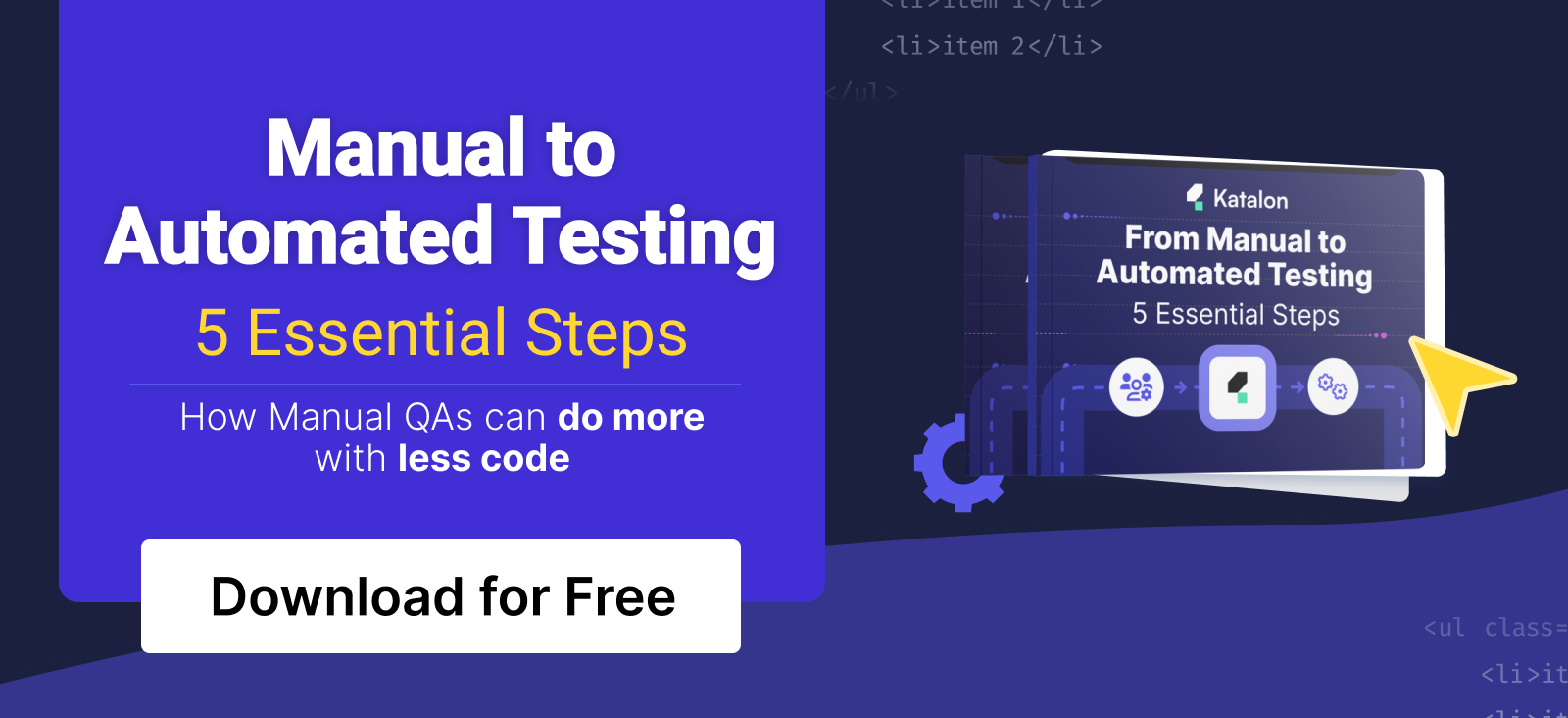Download free ebook: Manual to Automated Testing