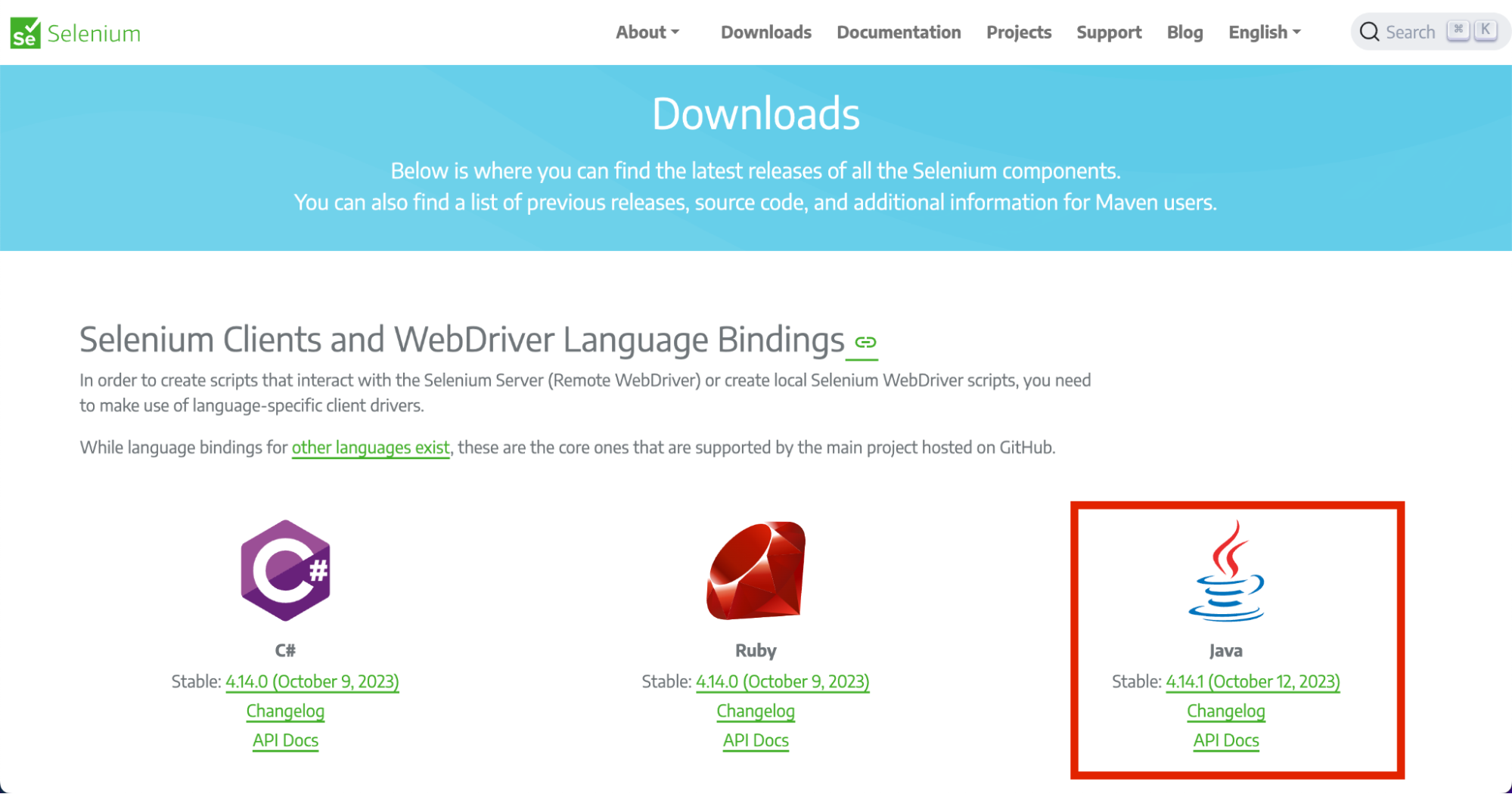 download Selenium WebDriver for Java
