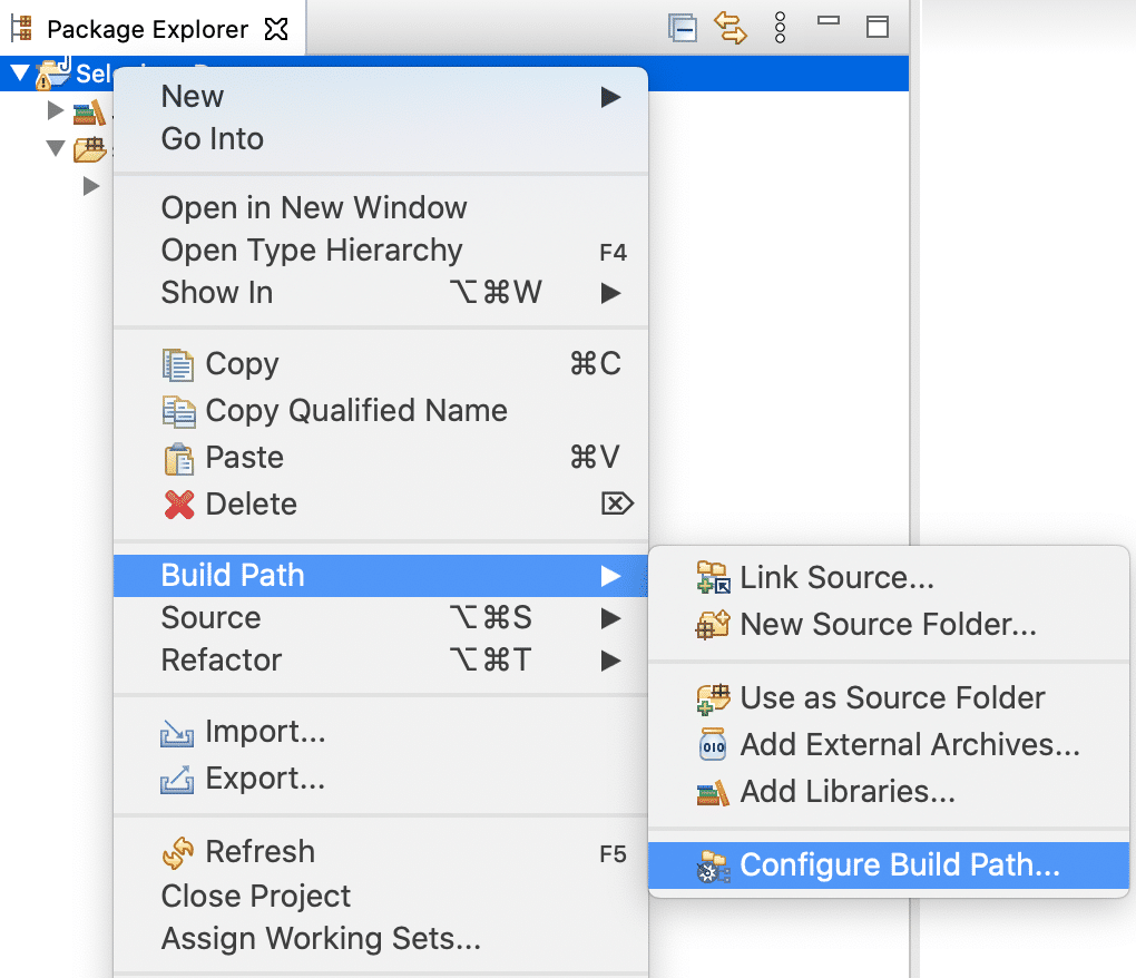 Installing Selenium library in Eclipse IDE for data-driven testing