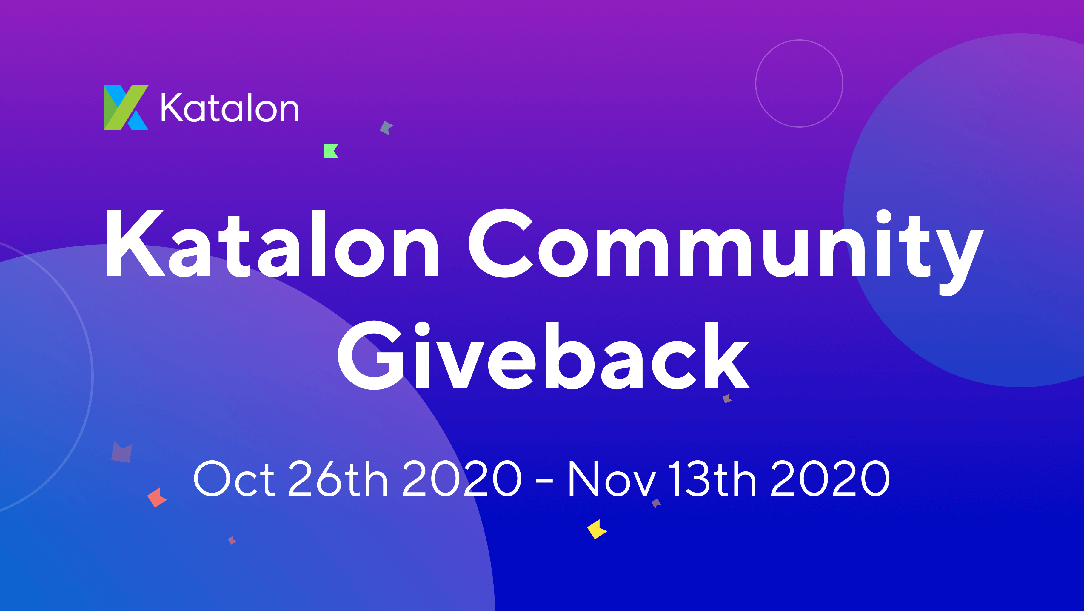 Katalon Community Giveback 2020